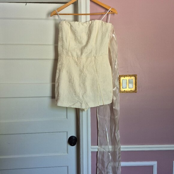Lulus Off white Damask Skort dress - Picture 1 of 2